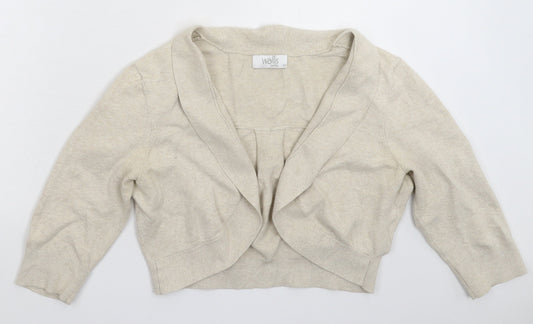 Wallis Womens Grey  Knit Cardigan Jumper Size M