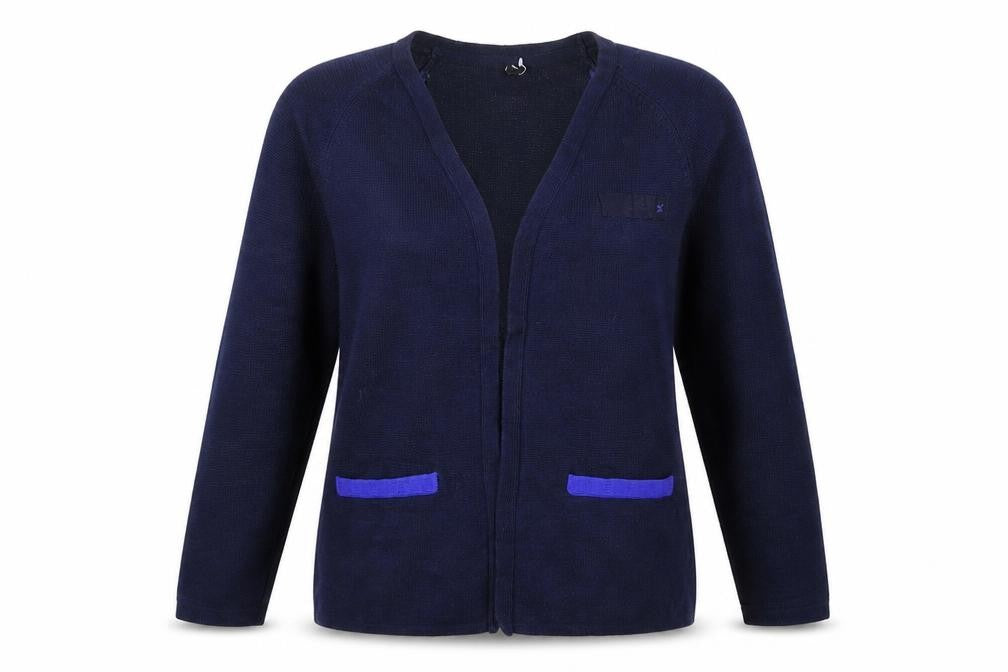 Preworn Womens Blue  Knit Cardigan Jumper Size 6