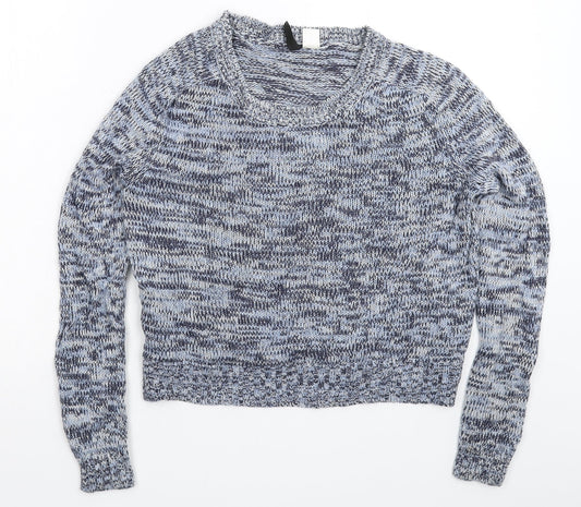 Divided Womens Blue  Knit Pullover Jumper Size S