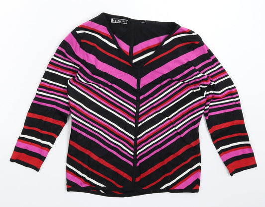 Planet Womens Multicoloured Striped Knit Pullover Jumper Size S