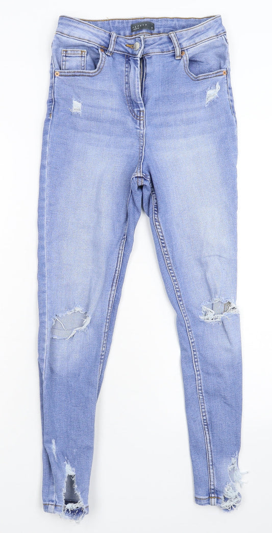 Papaya Womens Blue  Denim Skinny Jeans Size 8 L25 in