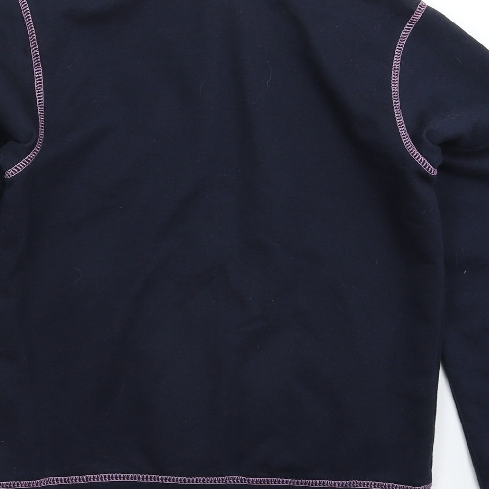 Brand and care label for Beverly Hills Polo Club girls’ blue jacket, size 11-12, years