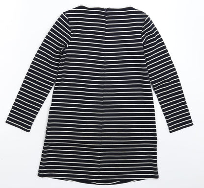 Next Womens Blue Striped  Fit & Flare  Size 8