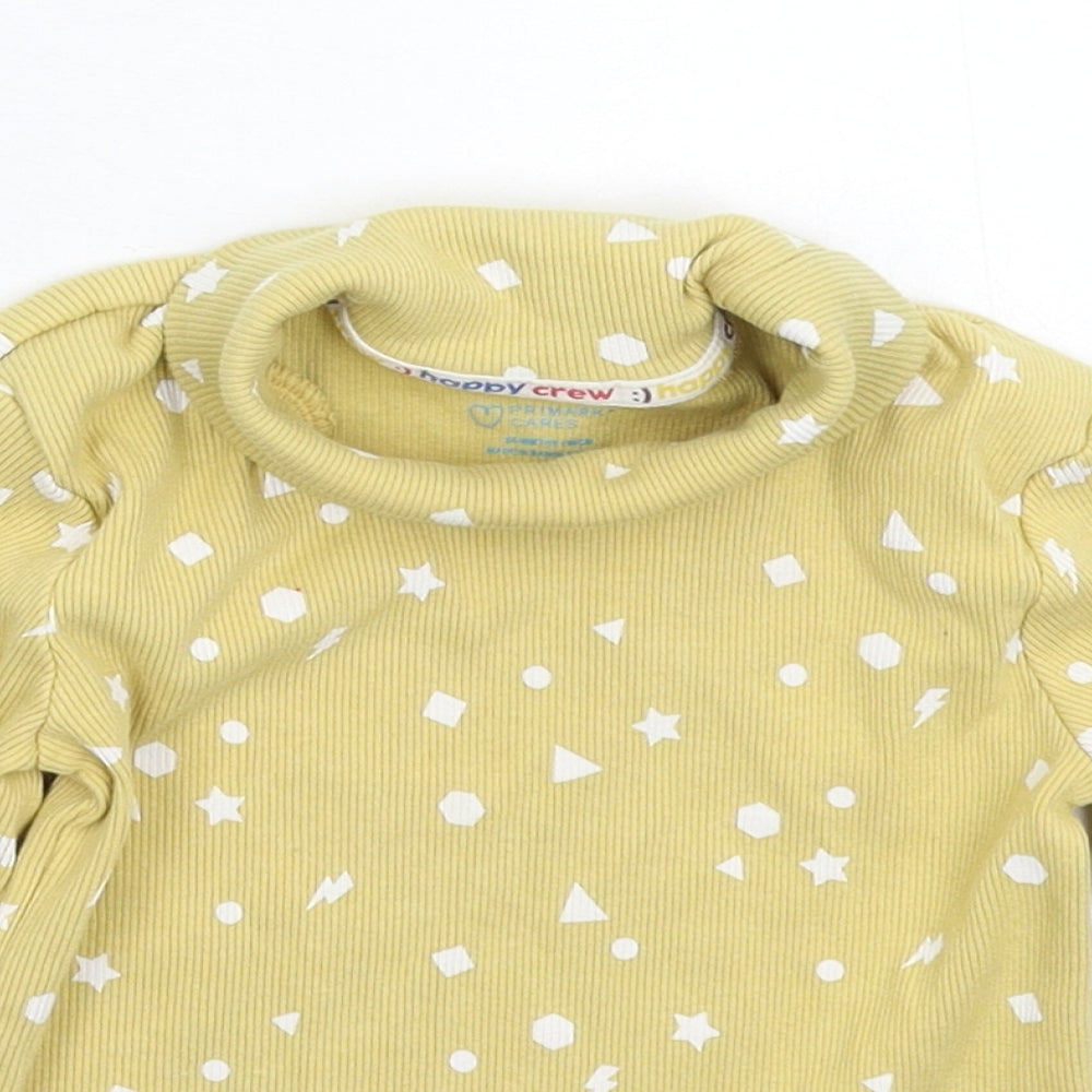 Primark Girls Beige Geometric  Pullover Sweatshirt Size 2-3 Years