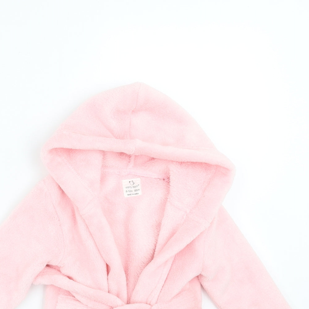 Earlydays Girls Pink Solid   Robe Size 6-9 Months