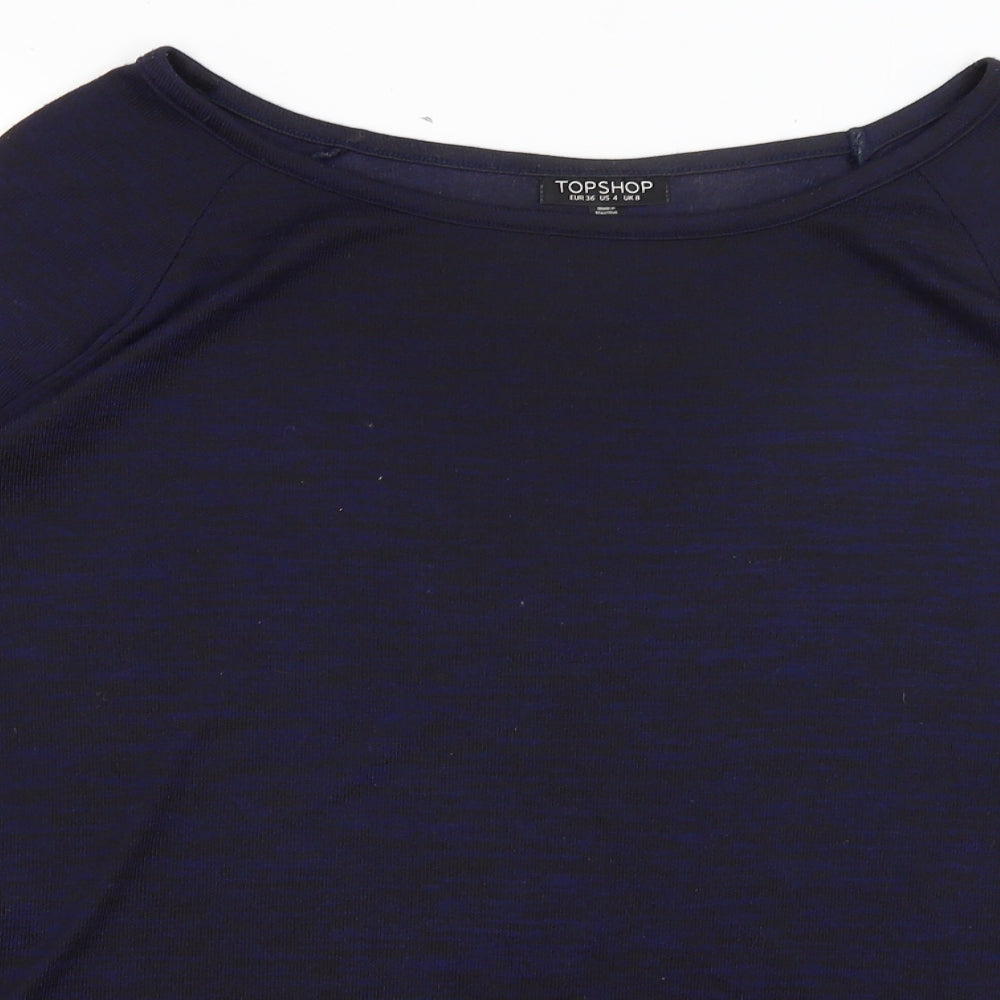 Topshop Womens Blue   Basic T-Shirt Size 8