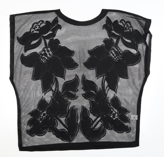 River Island Womens Black Floral  Pullover Jumper Size S