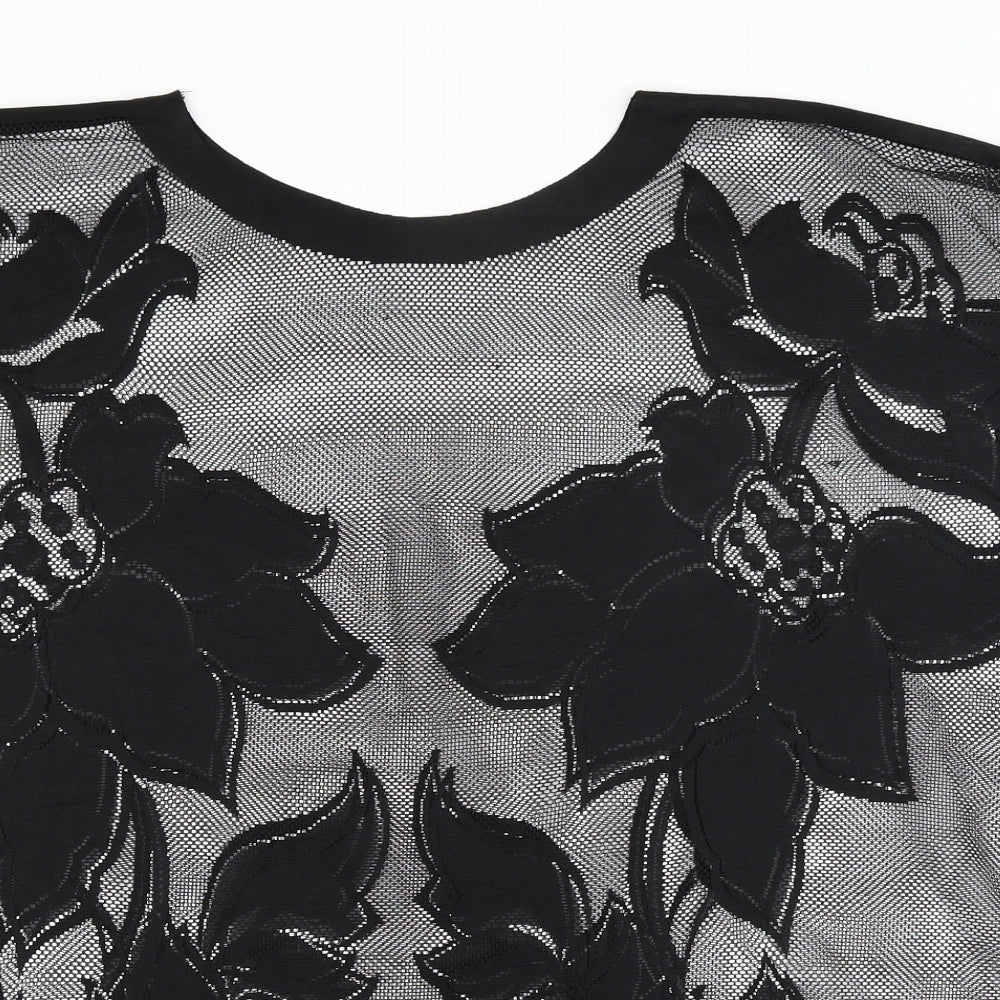 River Island Womens Black Floral  Pullover Jumper Size S