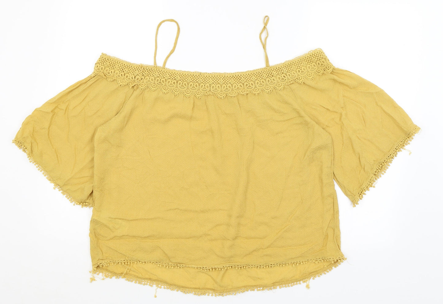 New Look Womens Yellow   Basic Blouse Size 14