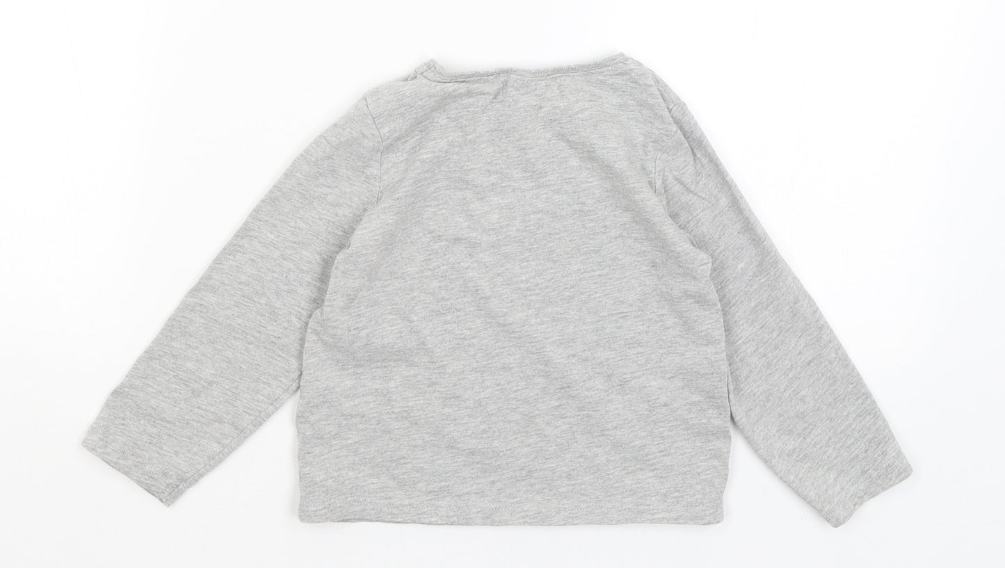 NEXT Girls Grey   Basic T-Shirt Size 2-3 Years