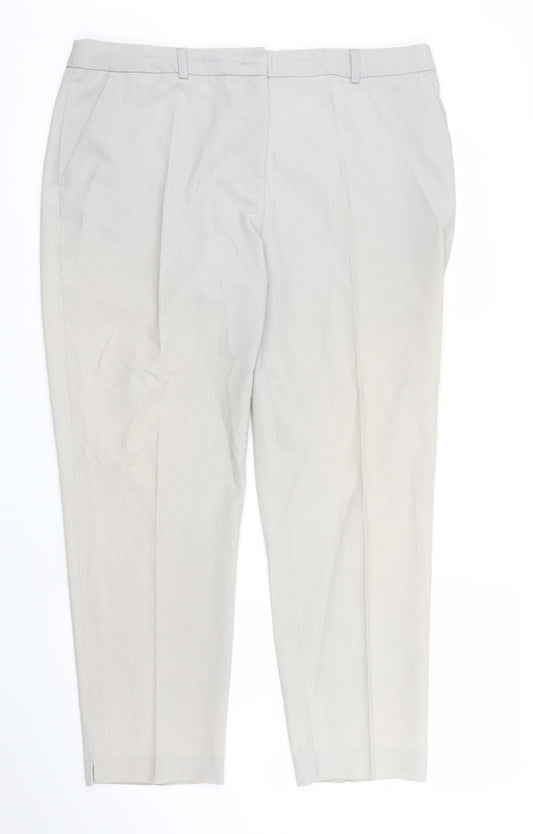 Dorothy Perkins Womens Beige   Pedal Pusher Trousers Size 14 L25 in