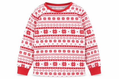 F&F Girls Red Fair Isle  Top Pyjama Top Size 4 Years