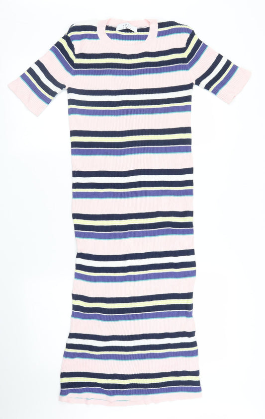 Swell Womens Pink Striped  Jumper Dress  Size 10