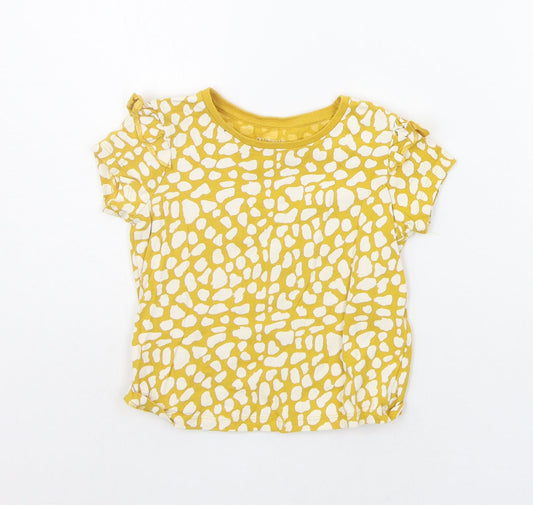 Primark Baby Yellow Geometric  Basic T-Shirt Size 18-24 Months