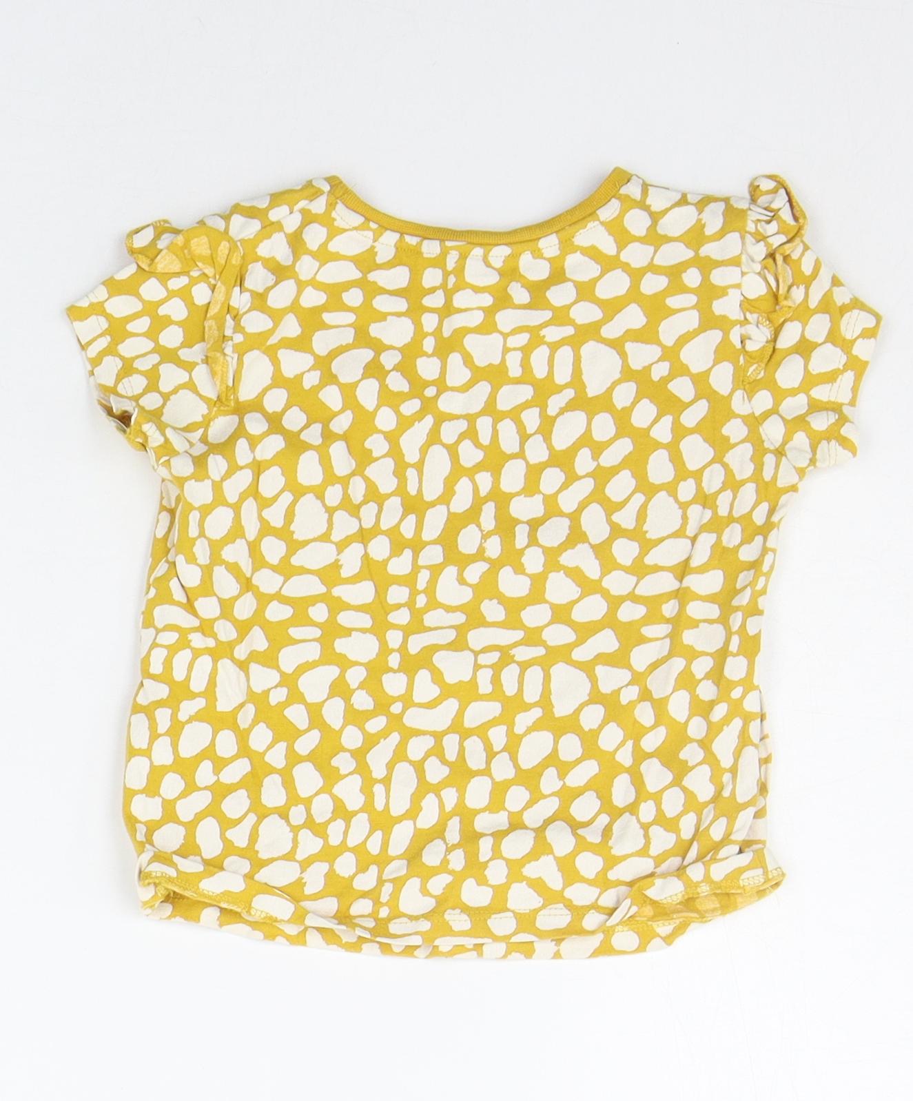 Primark Baby Yellow Geometric  Basic T-Shirt Size 18-24 Months