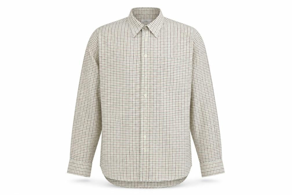 Berkertex  Mens White Check   Button-Up Size 16.5