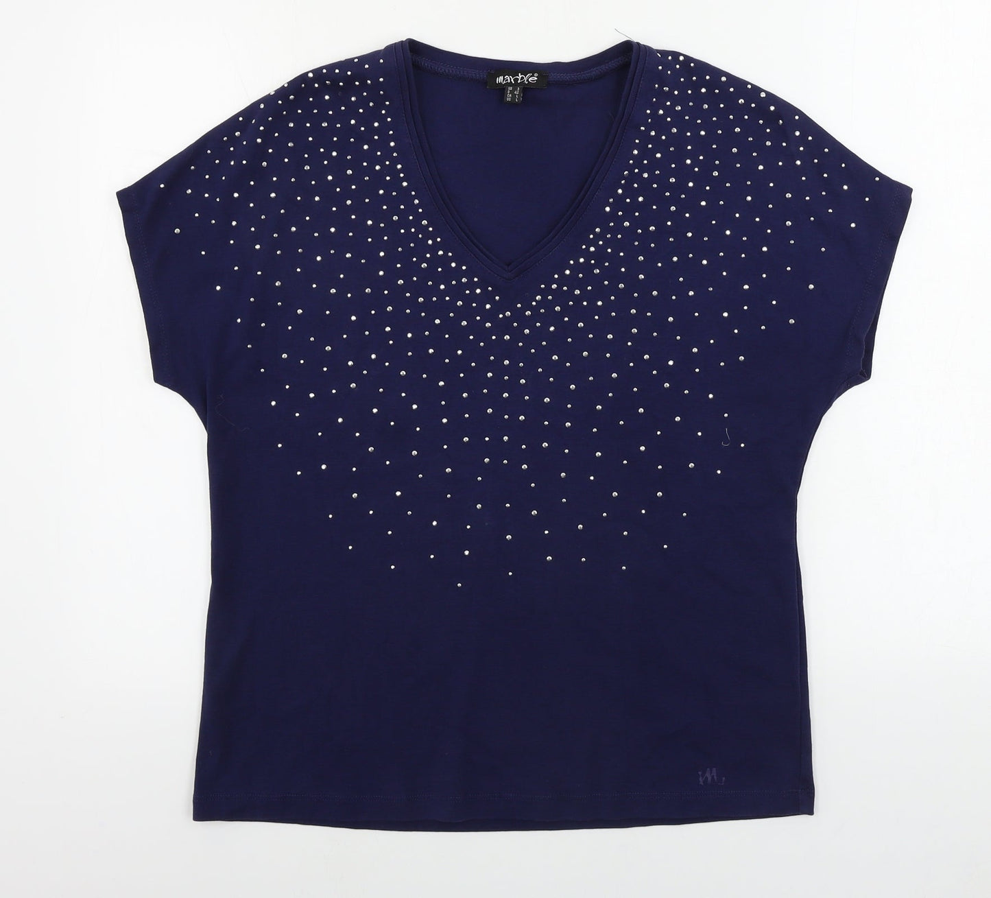 Marble   Womens Blue   Basic Polo Size L