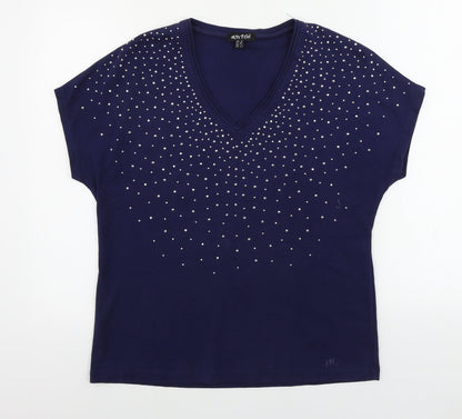 Marble   Womens Blue   Basic Polo Size L