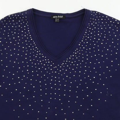 Marble   Womens Blue   Basic Polo Size L