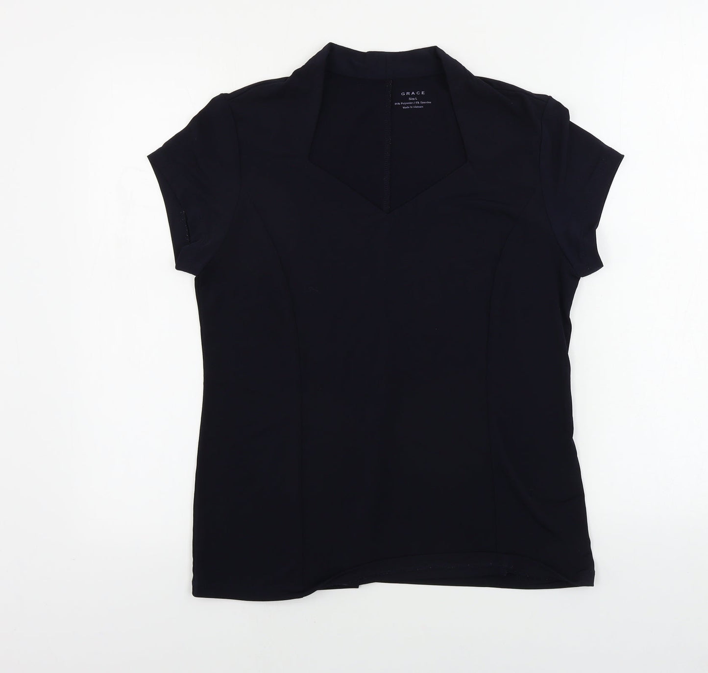 Grace Womens Blue   Basic T-Shirt Size L