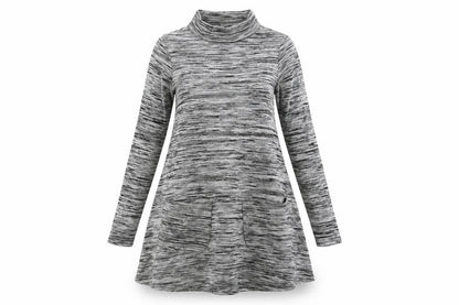 Front view of ASOS women’s grey a-line, size UK 4