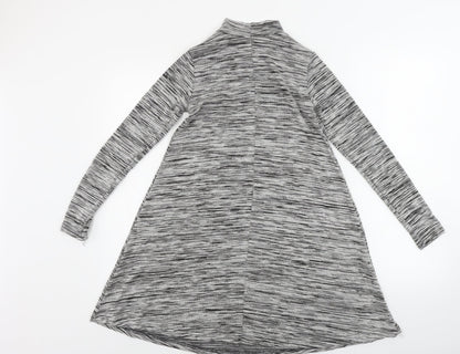 Back view of ASOS women’s grey a-line, size UK 4