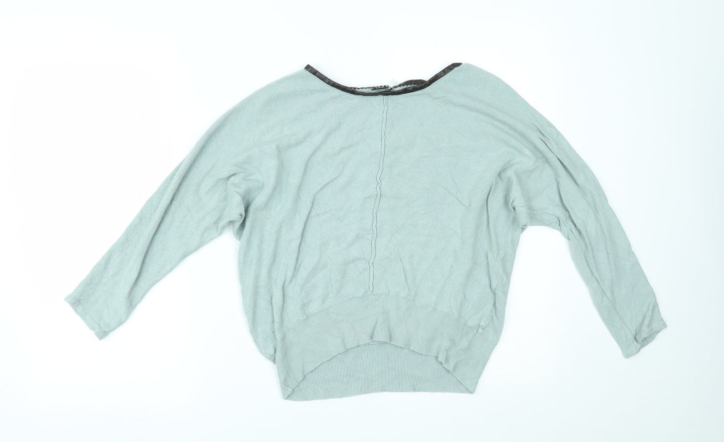 LEBEK Womens Green   Basic Blouse Size 12