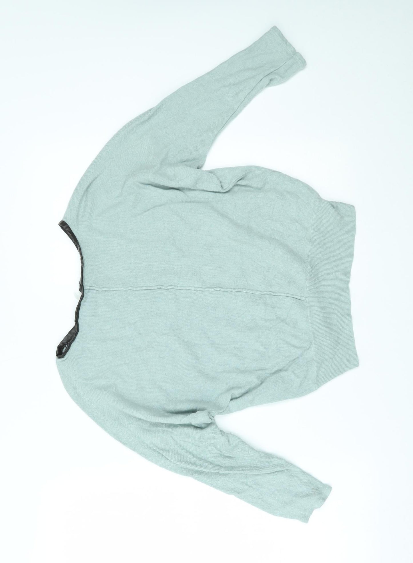 LEBEK Womens Green   Basic Blouse Size 12