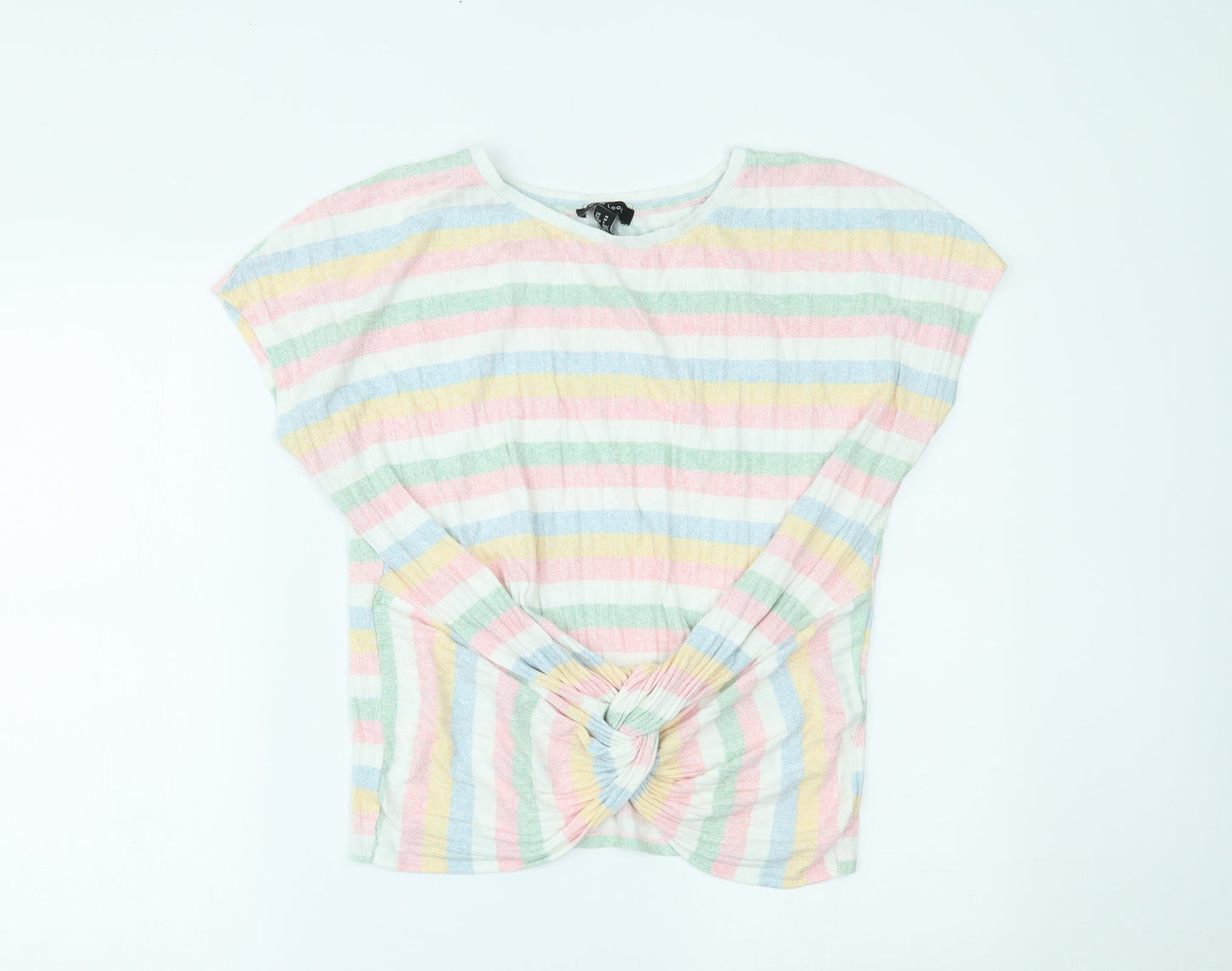 New Look Womens Multicoloured Striped  Basic Blouse Size M