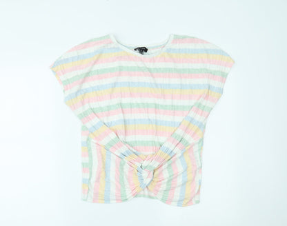New Look Womens Multicoloured Striped  Basic Blouse Size M