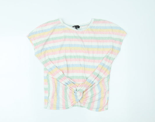 New Look Womens Multicoloured Striped  Basic Blouse Size M