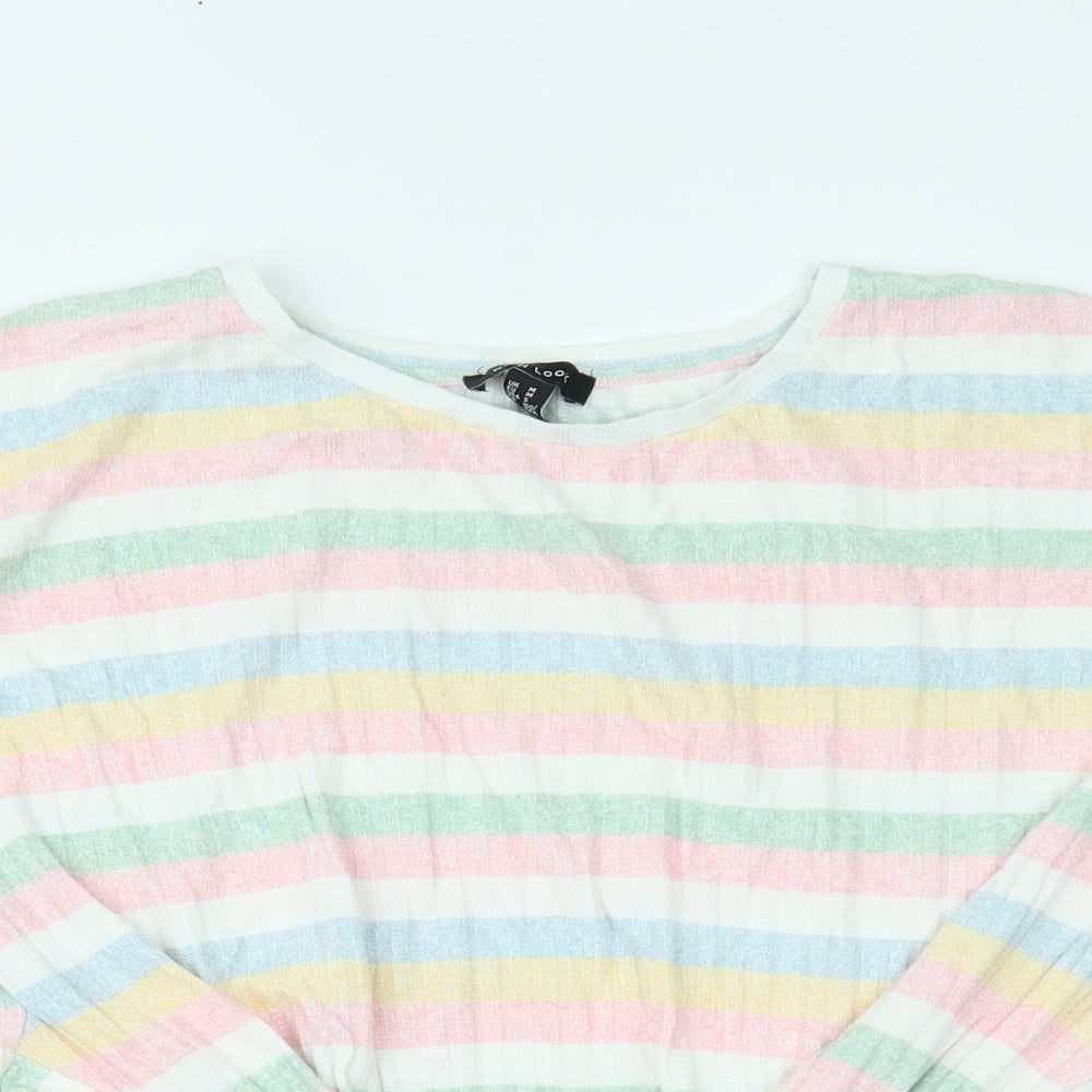 New Look Womens Multicoloured Striped  Basic Blouse Size M