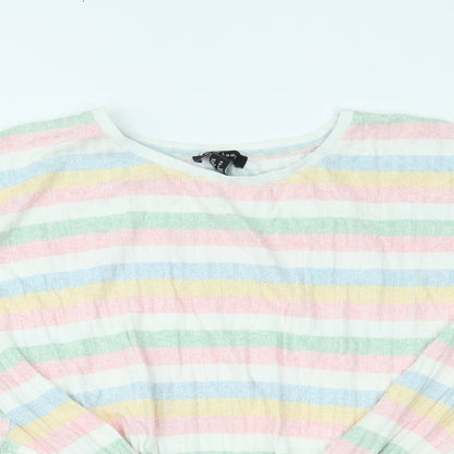 New Look Womens Multicoloured Striped  Basic Blouse Size M