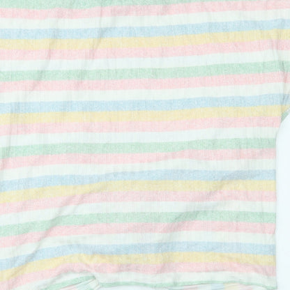 New Look Womens Multicoloured Striped  Basic Blouse Size M