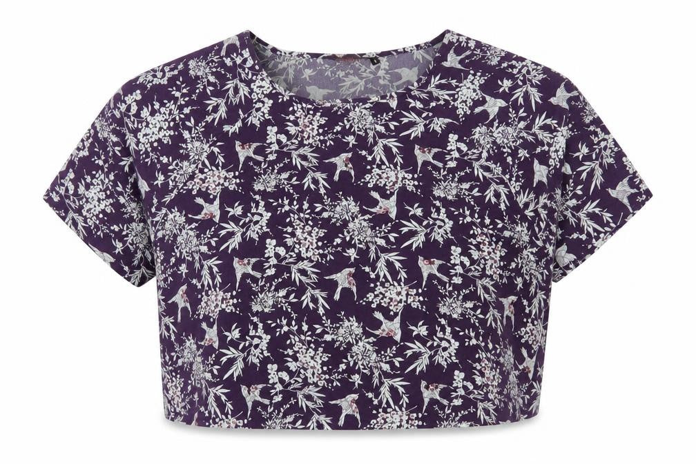 New Look Womens Purple   Cropped Blouse Size 12