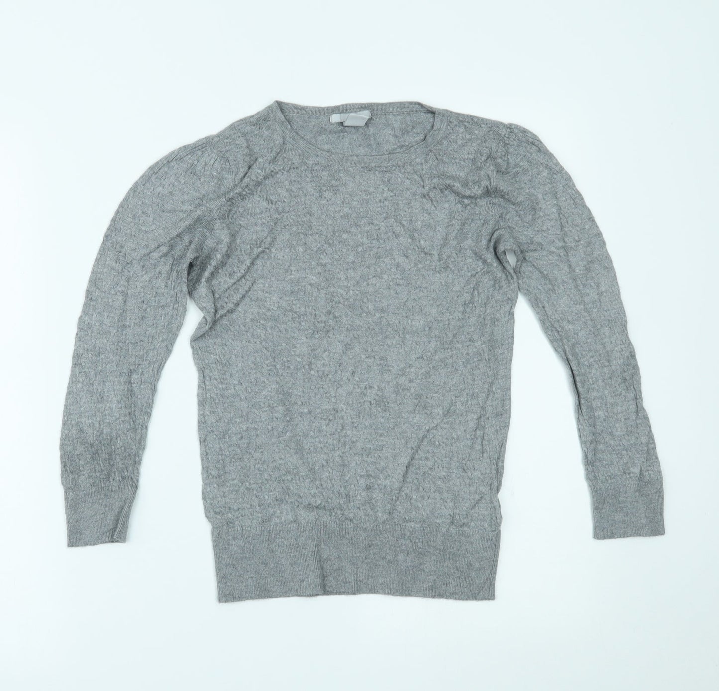 H&M Womens Grey   Basic Blouse Size S