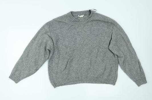 H&M Womens Grey   Pullover Jumper Size S