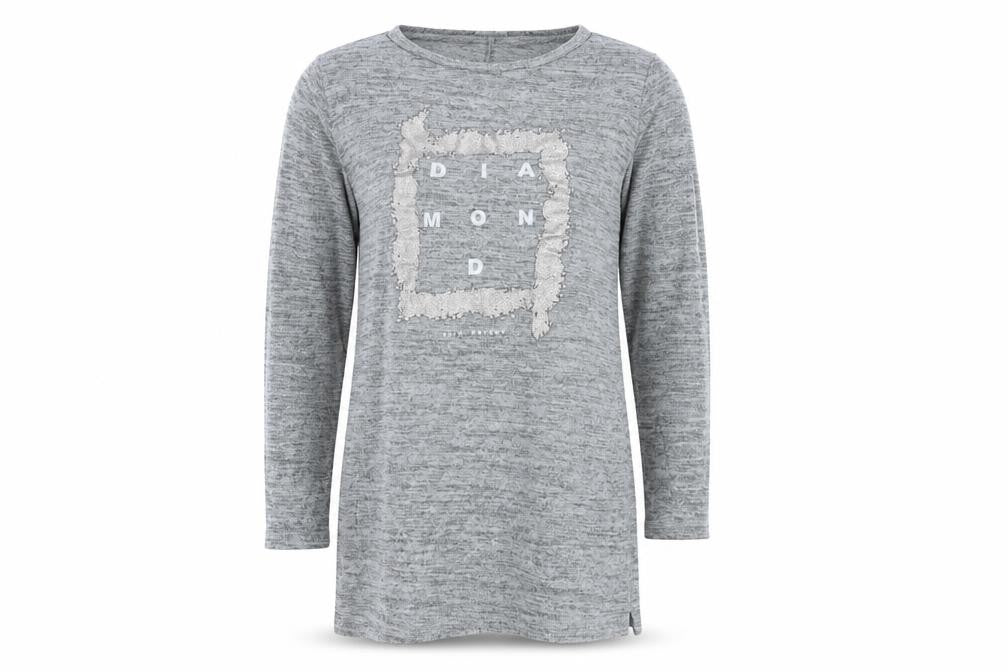 River Island Womens Grey   Basic Blouse Size 6