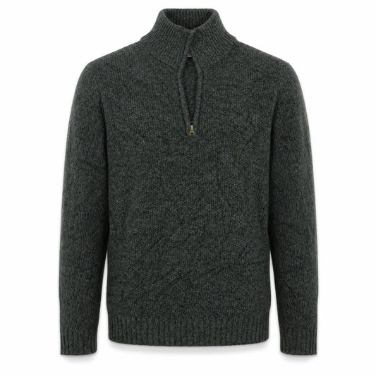 George Mens Green  Knit Henley Jumper Size M