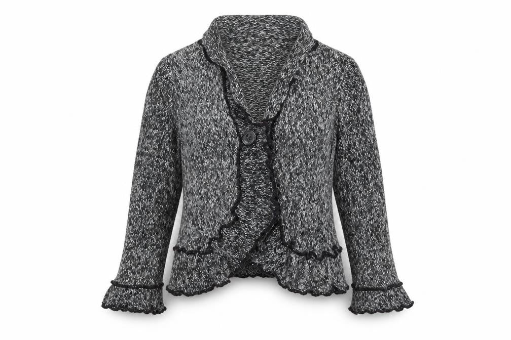 Soon Womens Grey  Knit Cardigan Jumper Size 16