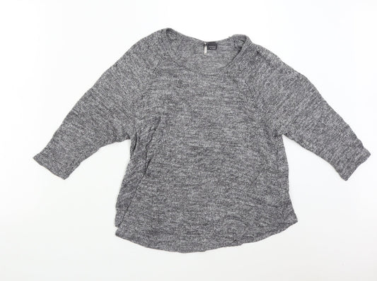 Sparkle & Fade Womens Grey  Knit Pullover Jumper Size S