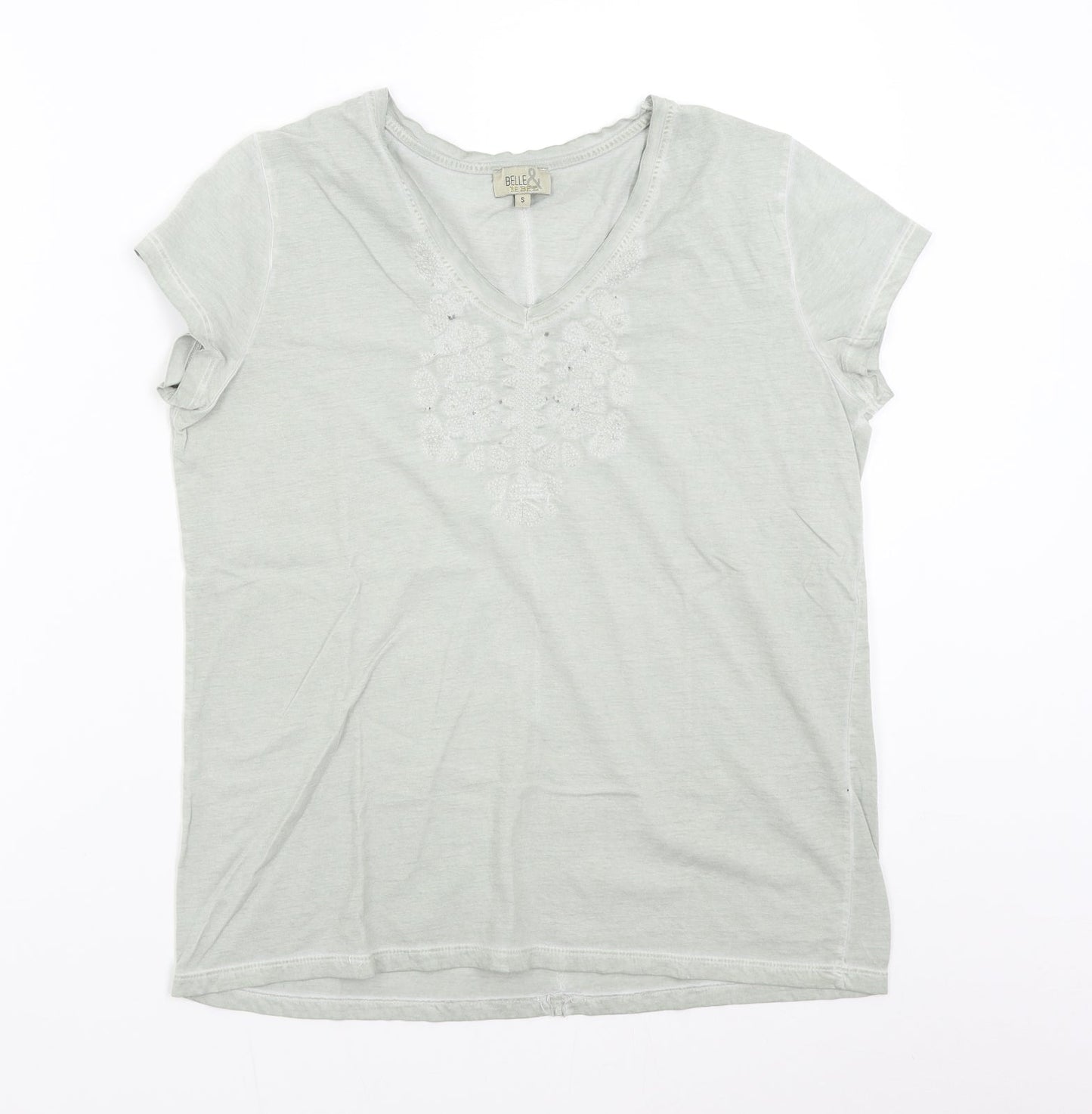 Belle & Rebel Womens Green   Basic T-Shirt Size S