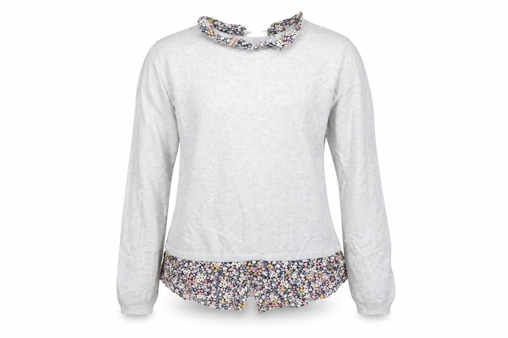 H&M Girls Grey  Knit Pullover Jumper Size 8 Years