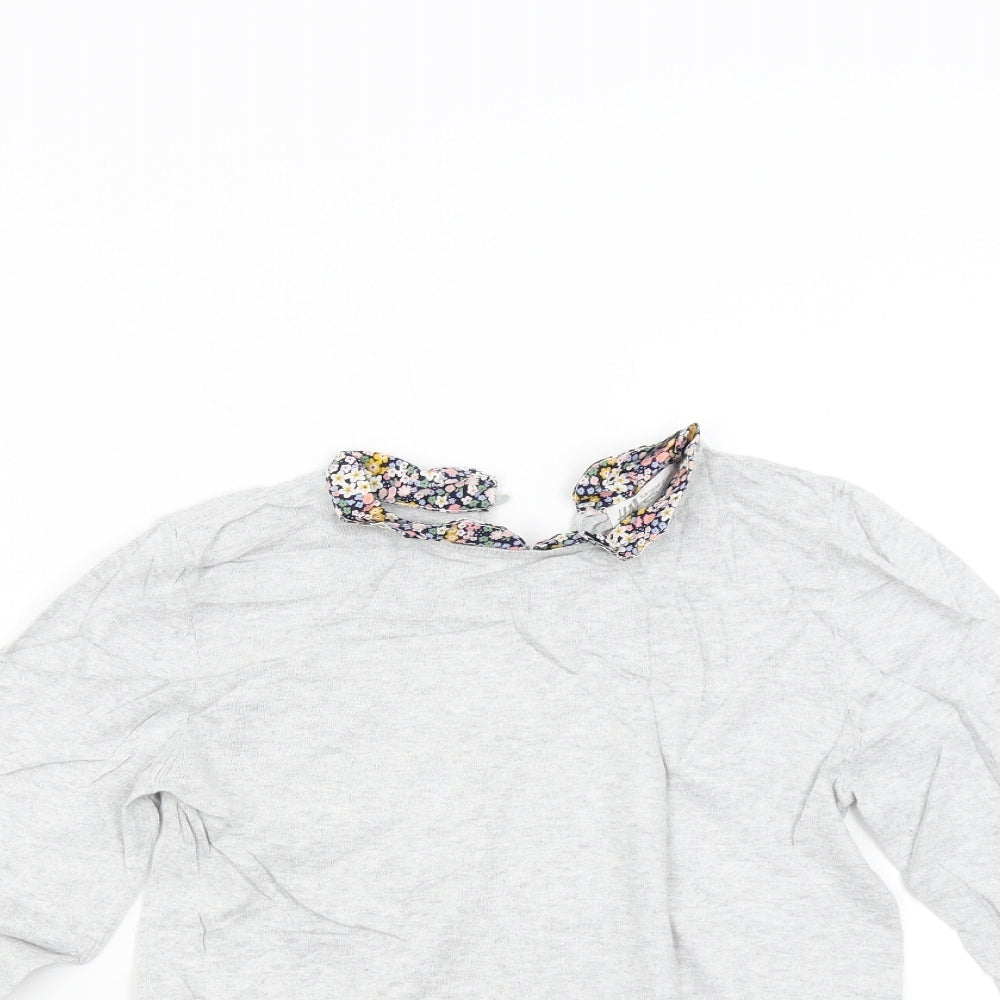 H&M Girls Grey  Knit Pullover Jumper Size 8 Years