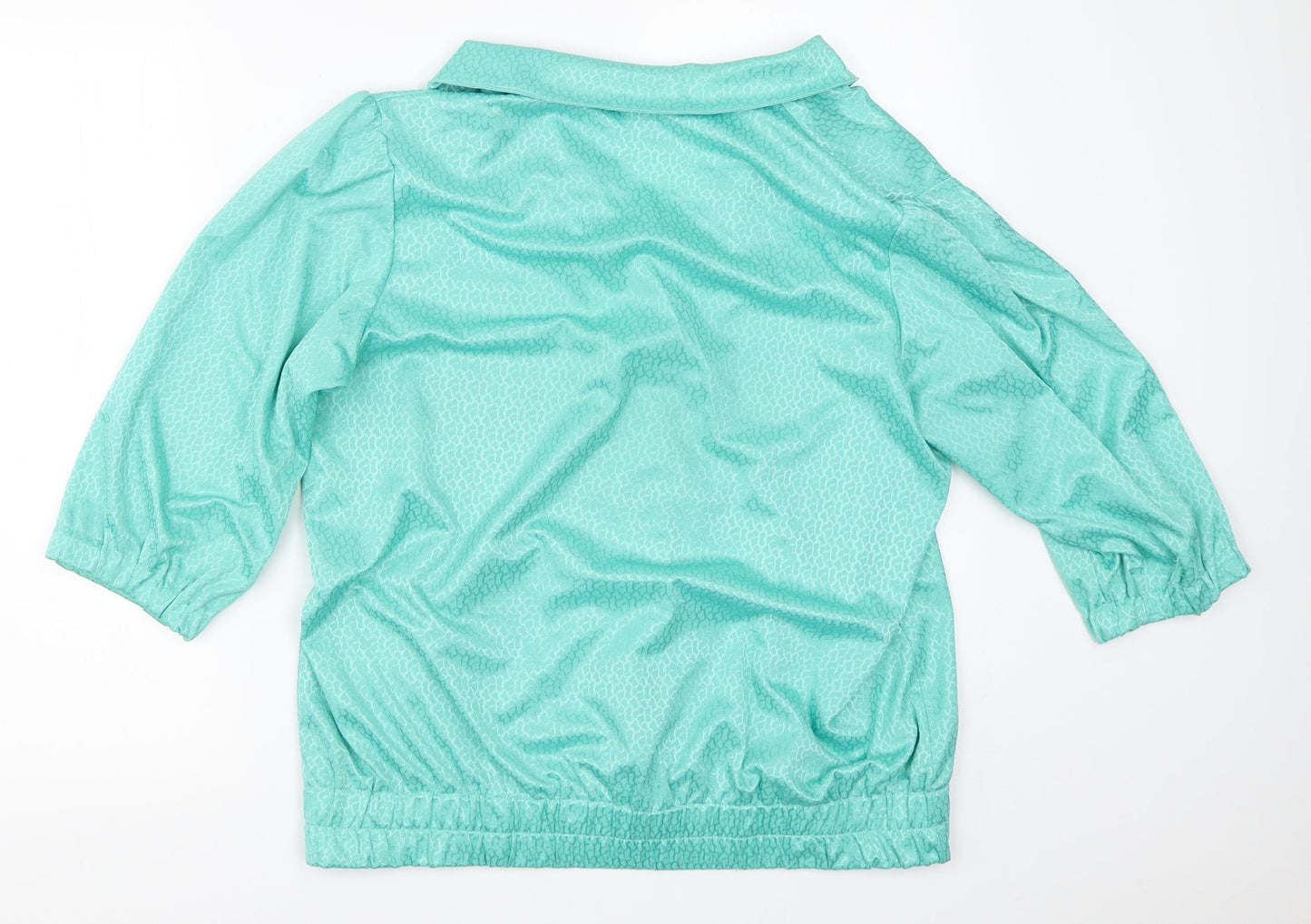 Classic Woman Womens Green   Basic Button-Up Size 12