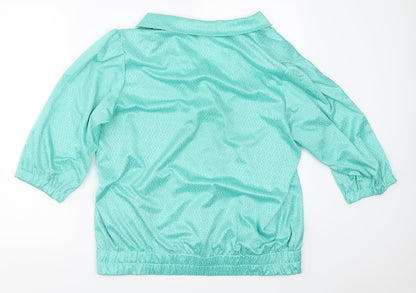 Classics Woman Womens Green   Basic Button-Up Size 12