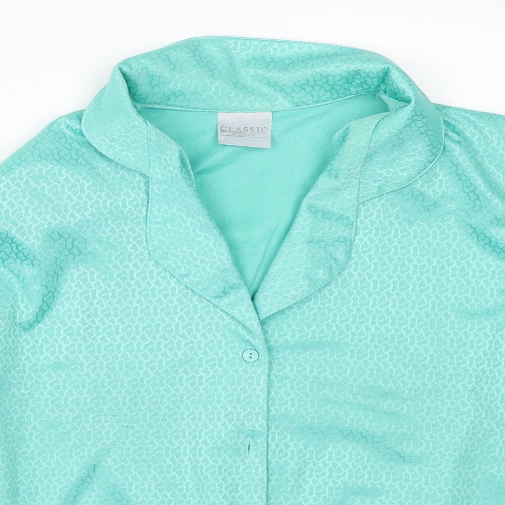 Classic Woman Womens Green   Basic Button-Up Size 12