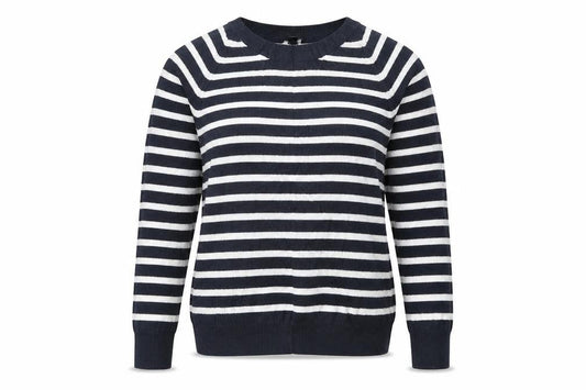 ESMARA Womens Blue Striped  Pullover Jumper Size S