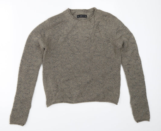 Zara Womens Grey   Pullover Jumper Size S