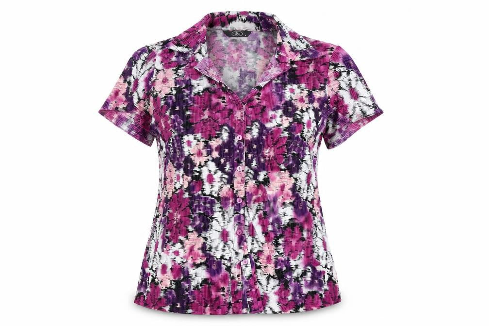 BM Womens Purple   Basic Button-Up Size 14